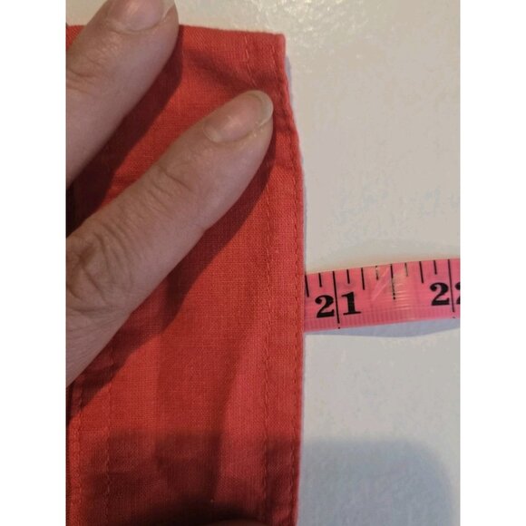 Chico's Salmon Linen Blend Tab Sleeve Button Down Sz 2 RN 79984 Comfy Casual - Picture 9 of 9